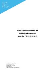 Archival Collection #239 - Grand Rapids Press Collection