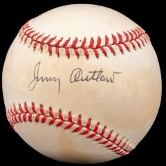 Autographed Baseball, Jimmy Outlaw