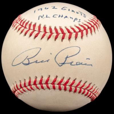 Autographed Baseball, Bill Pierce