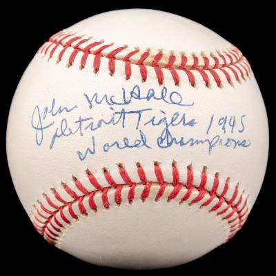 Autographed Baseball, John McHale Sr.
