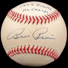 Autographed Baseball, Bill Pierce