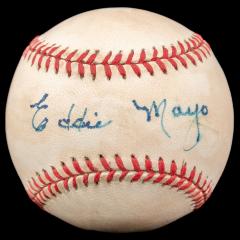 Autographed Baseball, Eddie Mayo