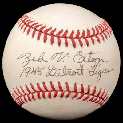 Autographed Baseball, Zeb Eaton