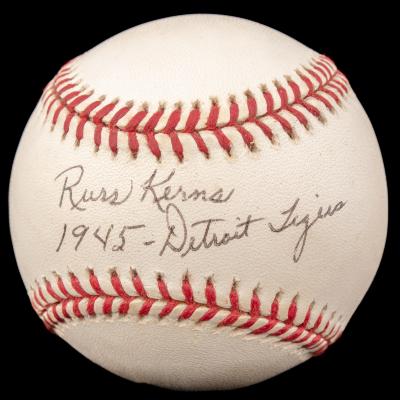 Autographed Baseball, Russ Kerns