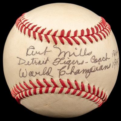 Autographed Baseball, Art Mills