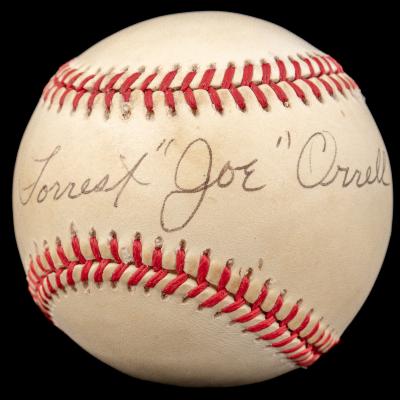 Autographed Baseball, Forrest "Joe" Orrell