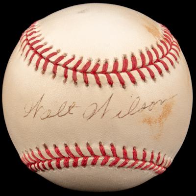 Autographed Baseball, Walt Wilson