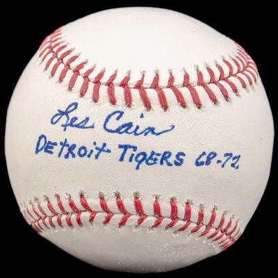Autographed Baseball, Les Cain