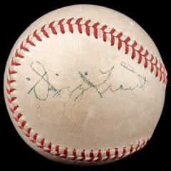 Autographed Baseball, Dizzy Trout