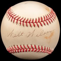 Autographed Baseball, Walt Wilson