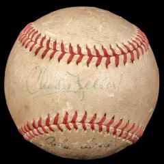 Autographed Baseball, Charlie Keller