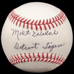 Autographed Baseball, Milt Welch
