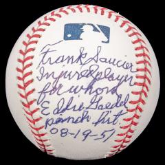 Autographed Baseball, Frank Saucier