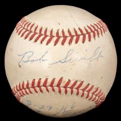 Autographed Baseball, Bob Swift