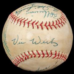 Autographed Baseball, Vic Wertz
