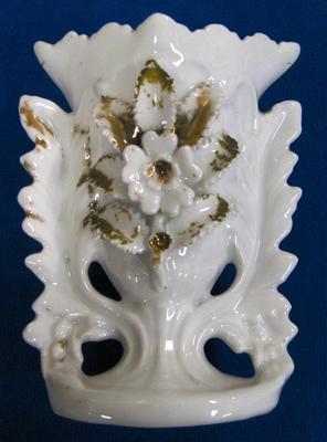 Vase, Flower And Gilt Design