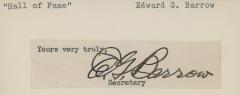 Autographed Card, Ed Barrow