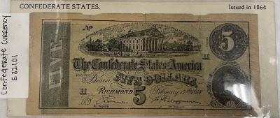 Facsimile, $5.00 Note, Confederate States Of America