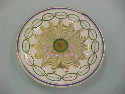 Martha Washington Style Tea Plate, 15 States Pattern
