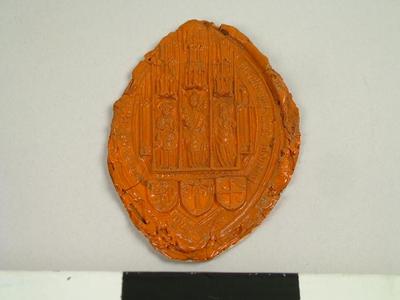 Seal, Impression Of The Seal Of Abbot Of Abingdon Abbey
