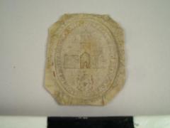 Seal, Impression Of The Seal Of John Shark, D.D. Archdeacon Of  Northumberland, 1762