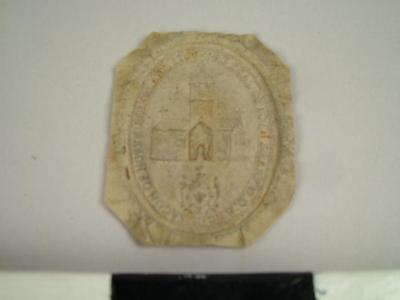 Seal, Impression Of The Seal Of John Shark, D.D. Archdeacon Of  Northumberland, 1762