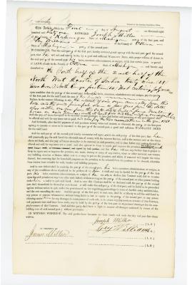 Land Contract, Joseph Miller
