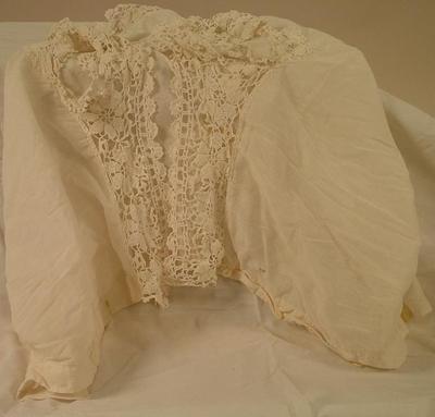 Corset Cover, Off-white Cotton With Crocheted  Lace