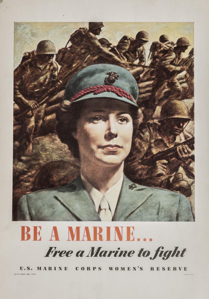 Poster, Be A Marine Free A Man To Fight