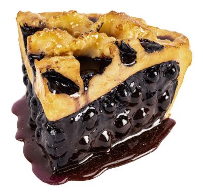 Faux Blueberry Pie Slice 