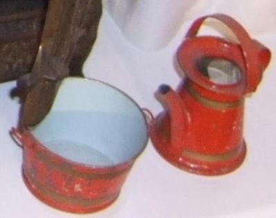 Doll Farm Utensils: Cans (2) & Tub (1)