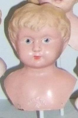 Metal Doll's Shoulder Head With Blonde Hair (no Body)