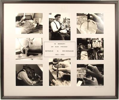 Photograph Panel, In Memory of Our Friend Reynold H. Weidenaar