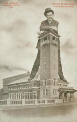 Postcard, Mr. Rover at the Grand Trunk Depot