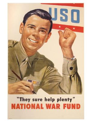 Poster, World War II, USO They Sure Help Plenty