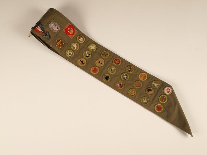 Eagle Merit Badge, Sash And Pin (3 Pcs.), 1951, Roger B. Chaffee Archive Collection #6