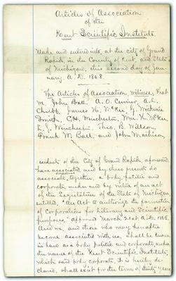 Articles Of Association, Kent Scientific Institute