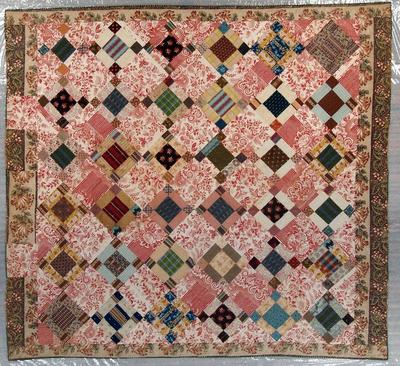 Pieced Quilt, Nine Patch Variation