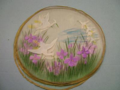 Round Hand-painted Doilies And/or Fan Pieces, 4