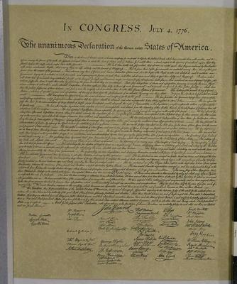 Reproduction Document Declaration Of Independence