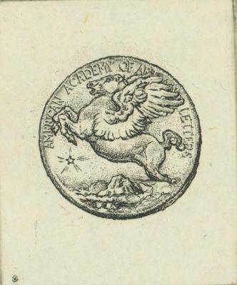Print, 'american Academy Of Arts & Letters Medal - State Xiii' (13  Of 14)