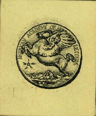 Print, 'american Academy Of Arts & Letters Medal - State Iii' (3  Of 4)