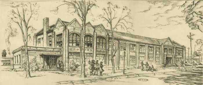 Print, 'arts And Crafts Building (central Michigan Engineering  College) - State Ii' (2 Of 3)