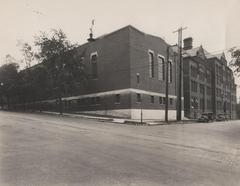 Photograph, Gymnasium and East Building of Grand Rapids Junior College