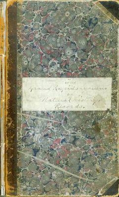 Book, The Grand Rapids Lyceum of Natural History Records