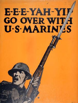 Poster, E-E-E-Yah-Yip, Go Over With U. S. Marines