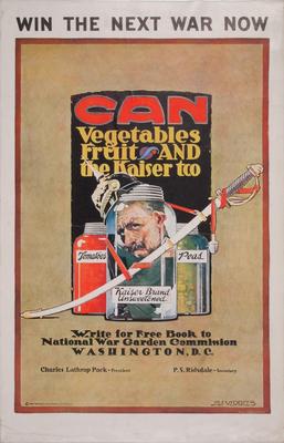Poster, Can Vegetables, Fruit And The Kaiser Too