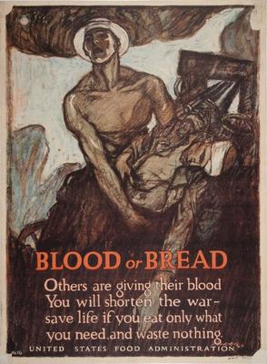 Poster, World War I, Blood Or Bread