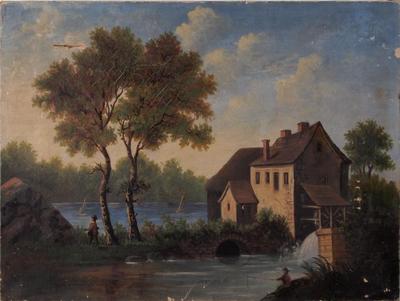 Painting, Mill And Pond
