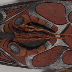 Mask, New Guinean, Wood And Fiber